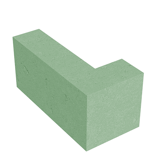 Перегородочный блок Г-образный ПБГ 39 зелёный