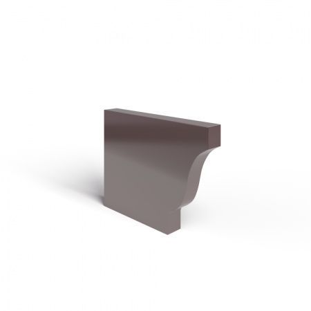 Заглушка желоба 120х86 левая полиэстер RAL3005