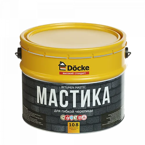 Мастика для гибкой черепицы Docke PIE, 10,8 кг