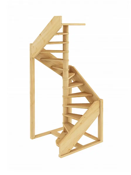 Лестница ЛС-1.2хм без подступенков Л бук