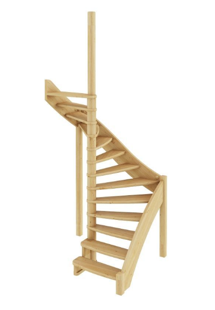 Лестница ЛС-01м без подступенков Л бук