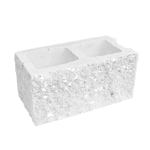 Сплитерный стеновой блок угловой ССБУ 39 белый цемент с мраморной крошкой желтый