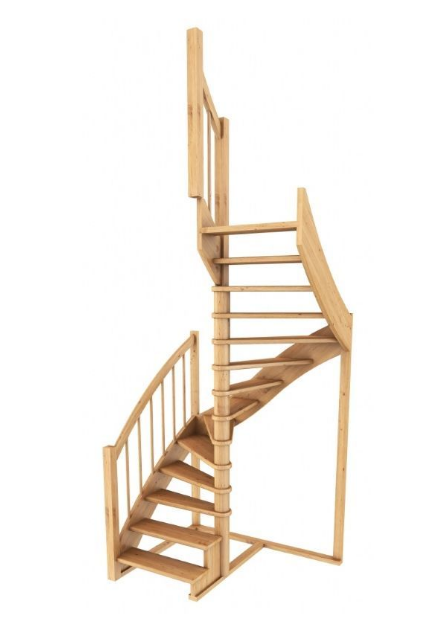 Лестница К-005м/2 без подступенков П бук