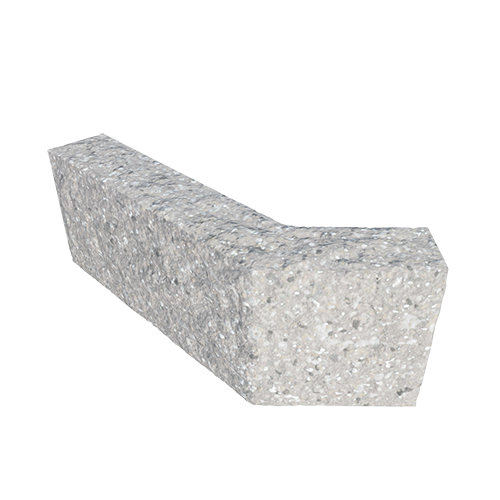 Сплитерный перегородочный блок Г-образный "135" ССПГ "135" белый цемент с мраморной крошкой коралл