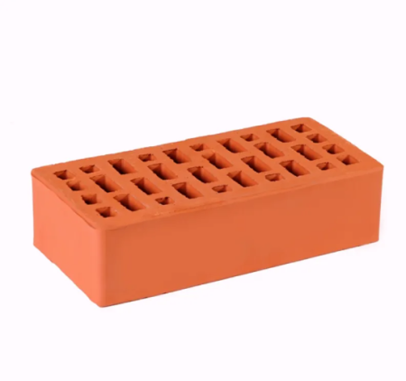 Кирпич лицевой пустотелый Гжельский 1НФ красный гладкий