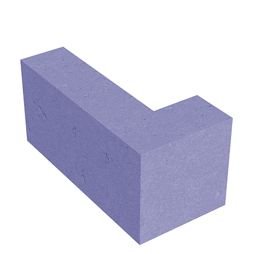 Перегородочный блок Г-образный ПБГ 39 цветной