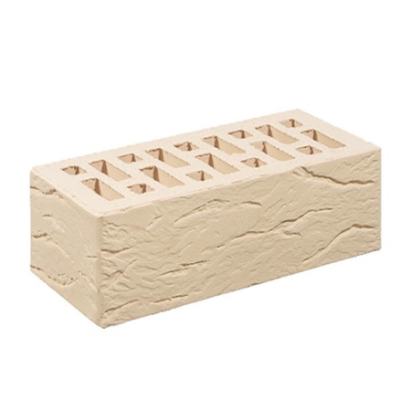 Кирпич лицевой Старый Оскол 1,4НФ слоновая кость рустик