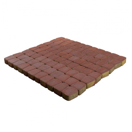 Тротуарная плитка Braer Классико круговая Винный, h=60