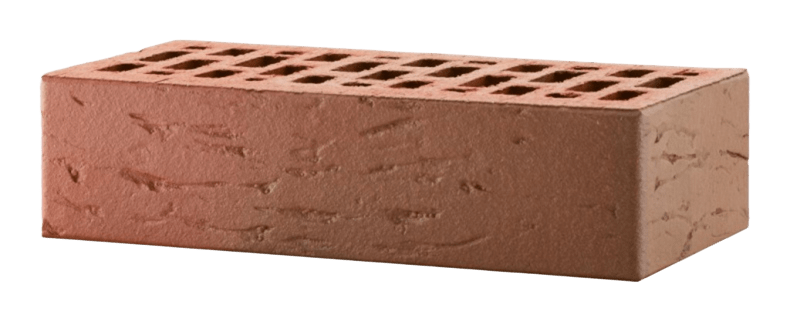 Кирпич ЛСР лицевой керамический пустотелый 1НФ красный флэш рустик