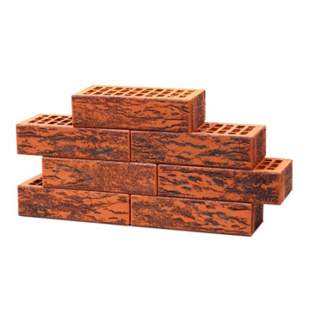 Воротынский кирпич лицевой 1НФ красный графит руст