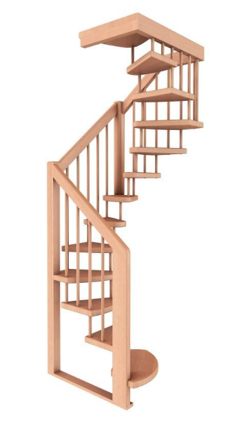 Лестница ЛВ-1.0 без подступенков П бук