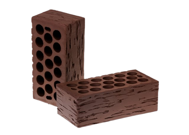 Челнинский кирпич керамический 1.4НФ шоколад дикий камень