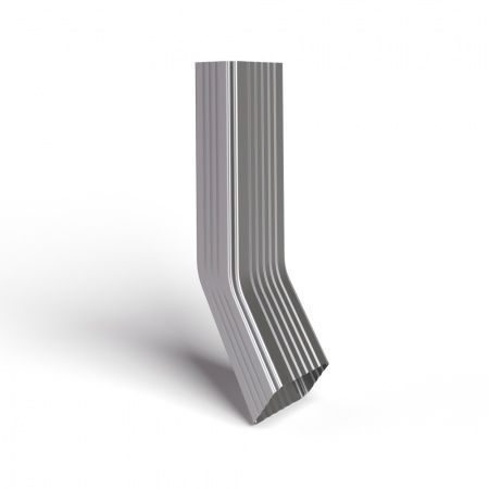 Труба водосточная 76х102х1000 с коленом оцинковка