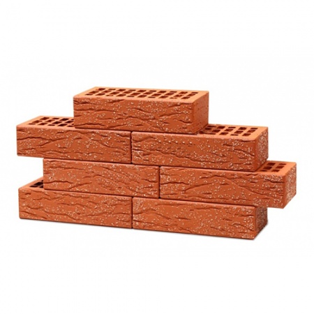Воротынский кирпич лицевой 1НФ красный кварц руст