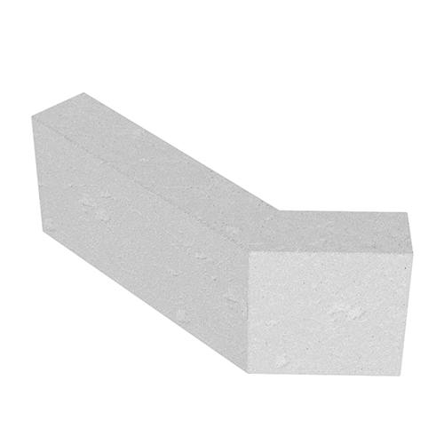 Перегородочный полублок Г-образный "135" белый цемент