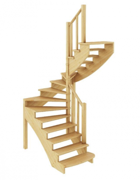 Лестница К-003м/1 без подступенков П бук