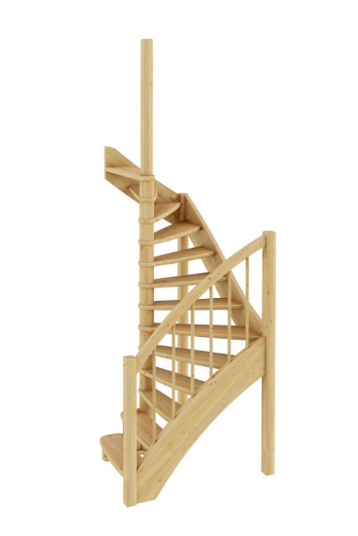 Лестница ЛС-04м без подступенков Л сосна