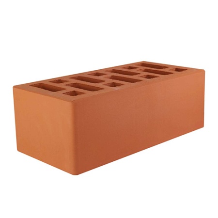 Кирпич лицевой Старый Оскол 1,4НФ красный гладкий