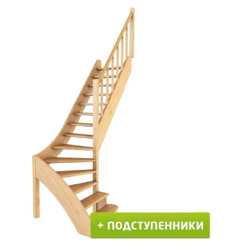 Лестница ЛС-07м/5 с подступенками П бук