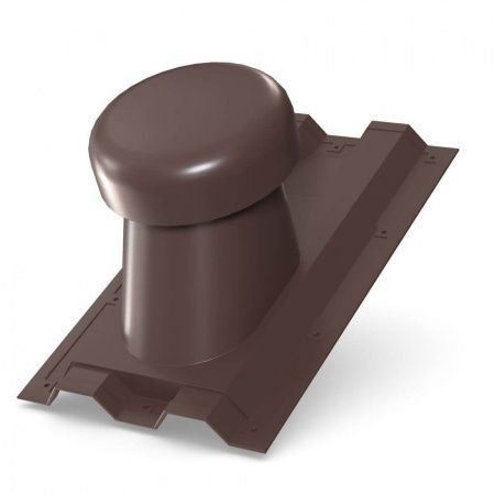 Выход универсальный Металл Профиль Ø110/200 на профнастил С-21 RAL8017