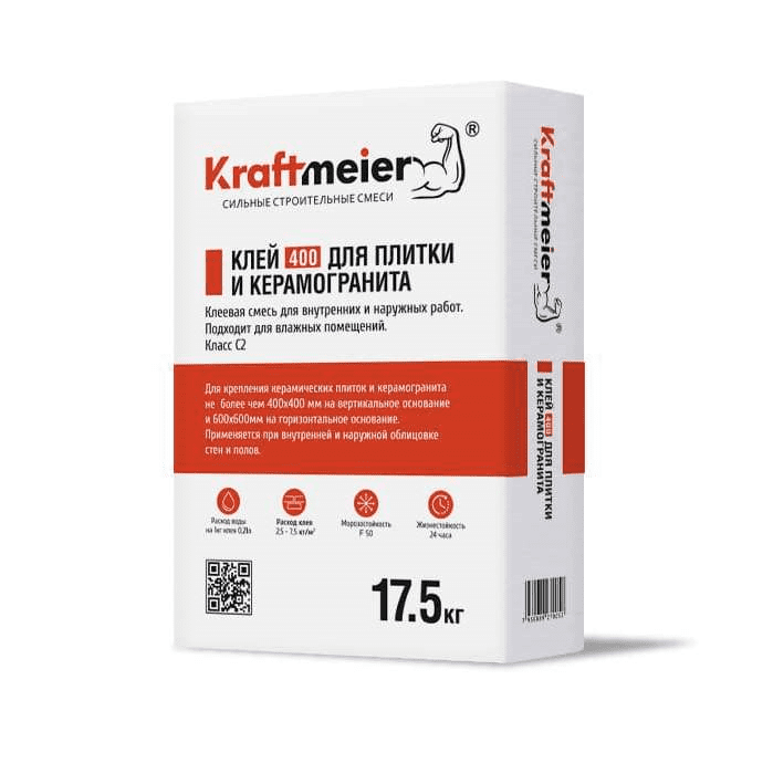 Клей для плитки и керамогранита Kraftmeier 400