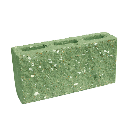 Сплитерный перегородочный блок ССПБ 39 зеленый с мраморной крошкой
