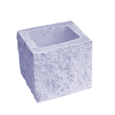 Сплитерный стеновой полублок рядовой ССБР 19 цветной