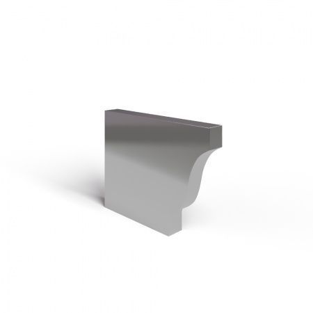 Заглушка желоба 120х86 левая оцинковка