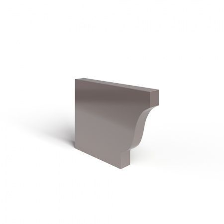 Заглушка желоба 120х86 левая RAL8017