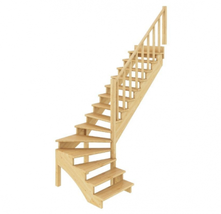 Лестница К-001м/3 без подступенков П бук